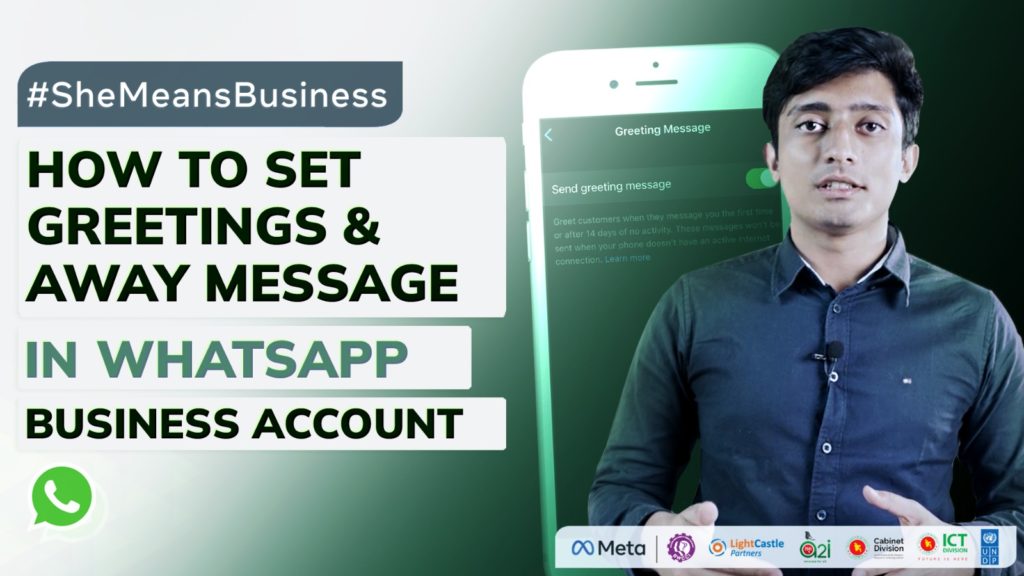 Set greeting and away messages on WhatsApp Business