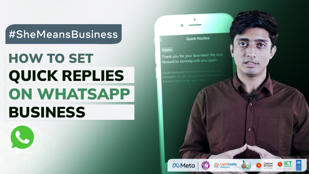 Set quick replies and add shortcuts on WhatsApp Business.